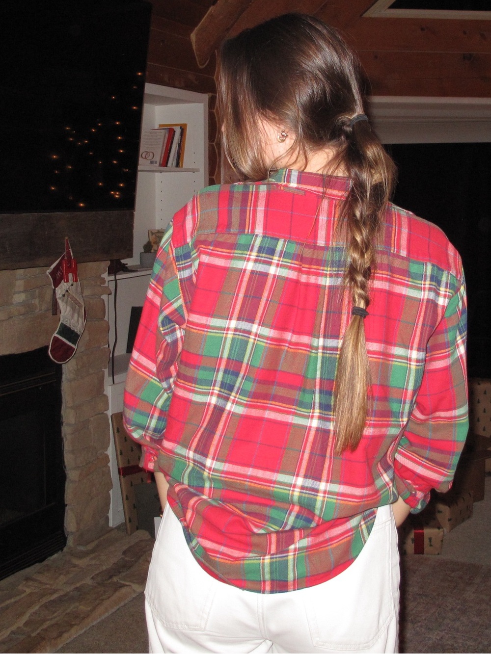 Ralph Lauren Red Green Plaid Flannel Button Down Shirt